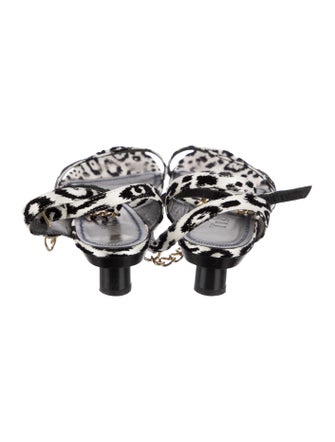 Tibi Suede Printed Sandals