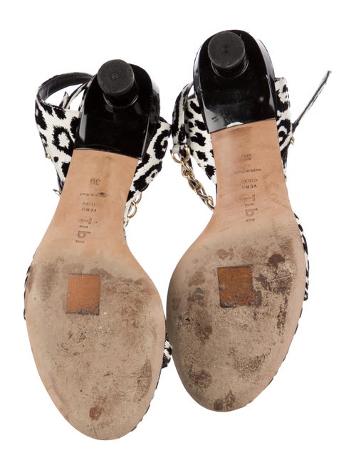 Tibi Suede Printed Sandals