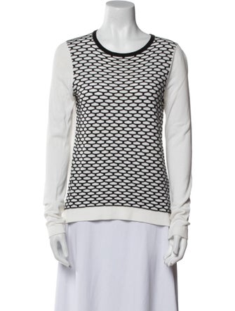 Tibi Printed Crew Neck Sweatshirt