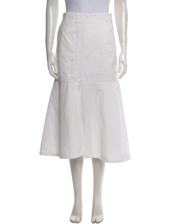 Tibi Pleated Accents Midi Length Skirt