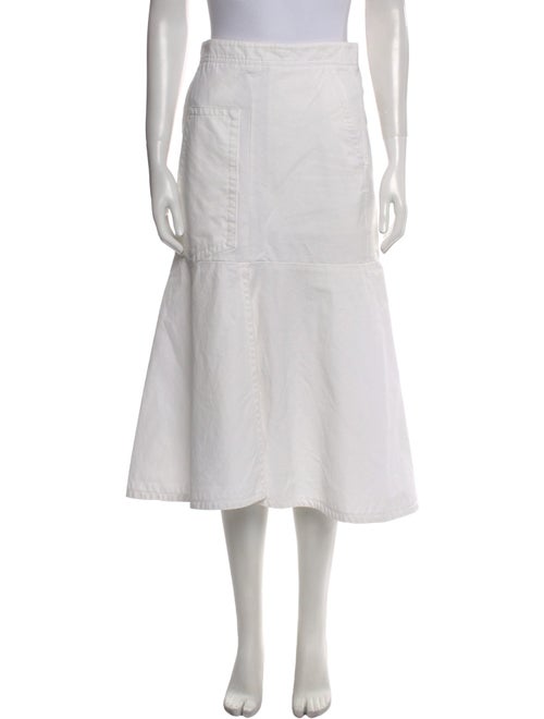 Tibi Pleated Accents Midi Length Skirt