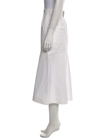 Tibi Pleated Accents Midi Length Skirt