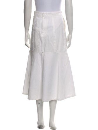 Tibi Pleated Accents Midi Length Skirt