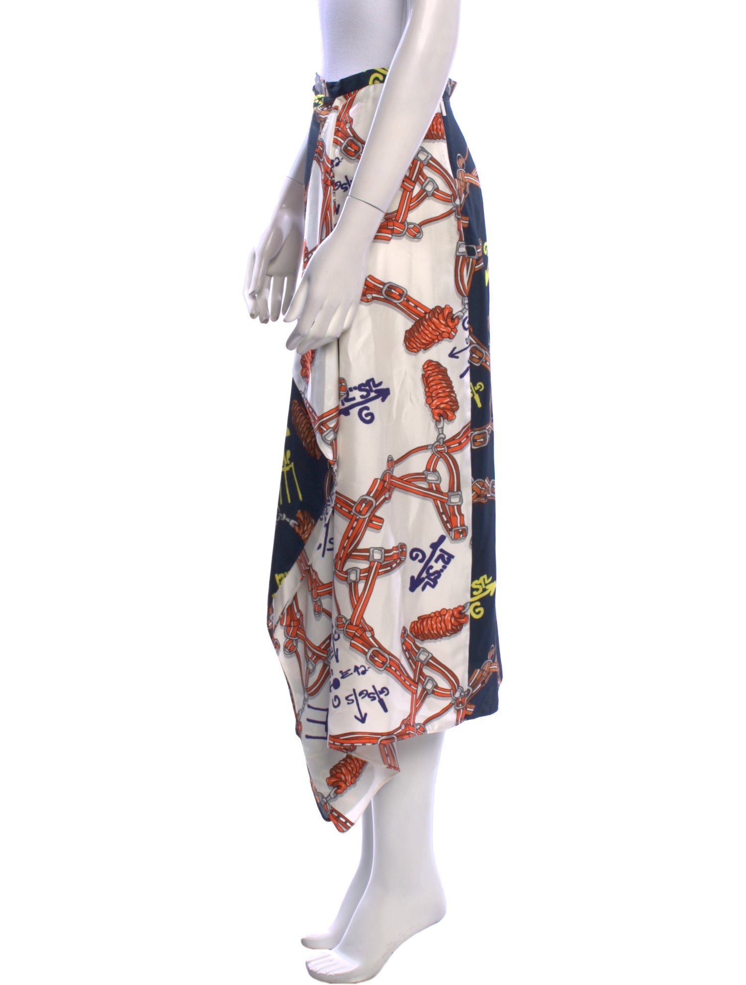 Tibi Silk Midi Length Skirt