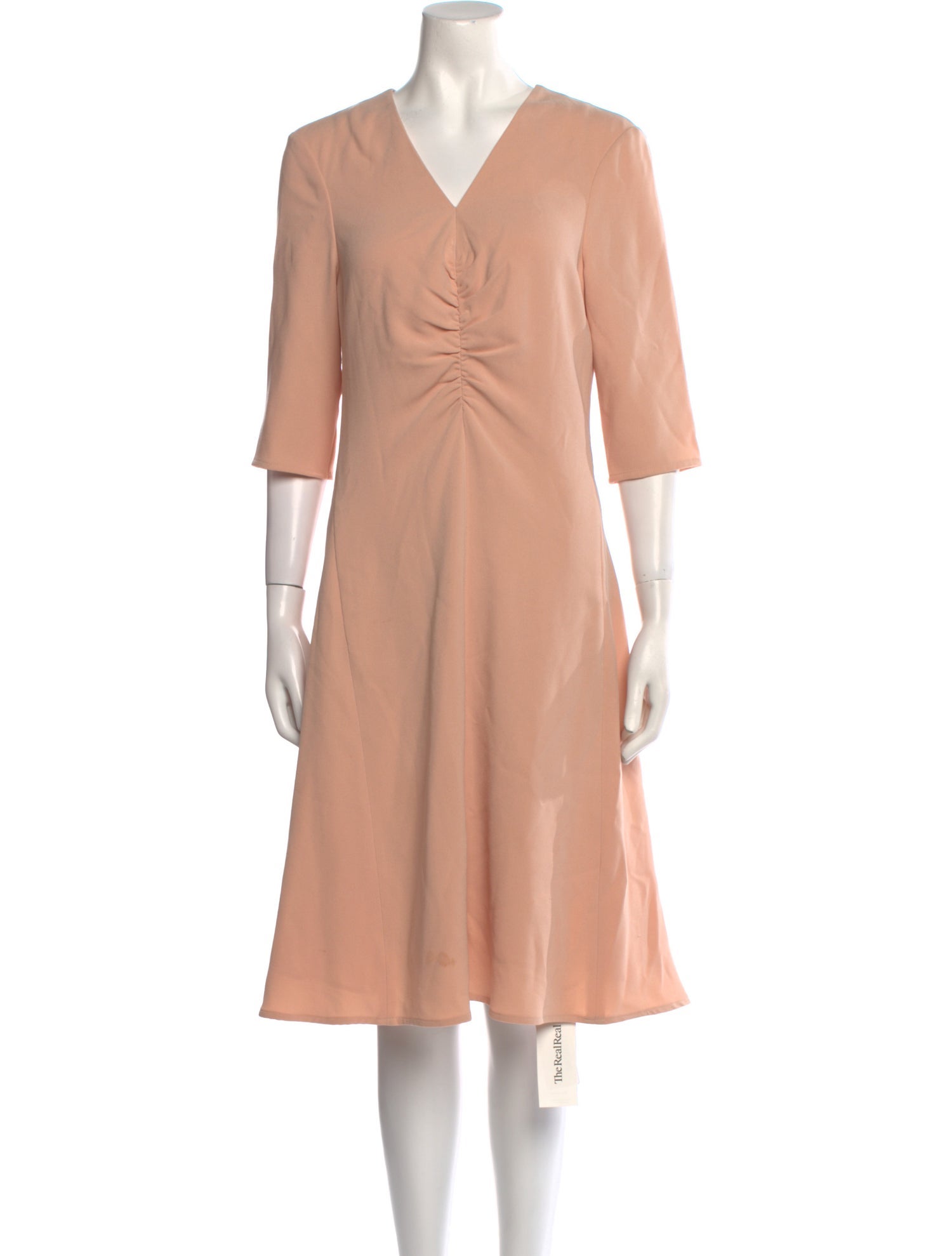 Tibi V-Neck Knee-Length Dress
