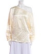 Tibi Silk One-Shoulder Blouse