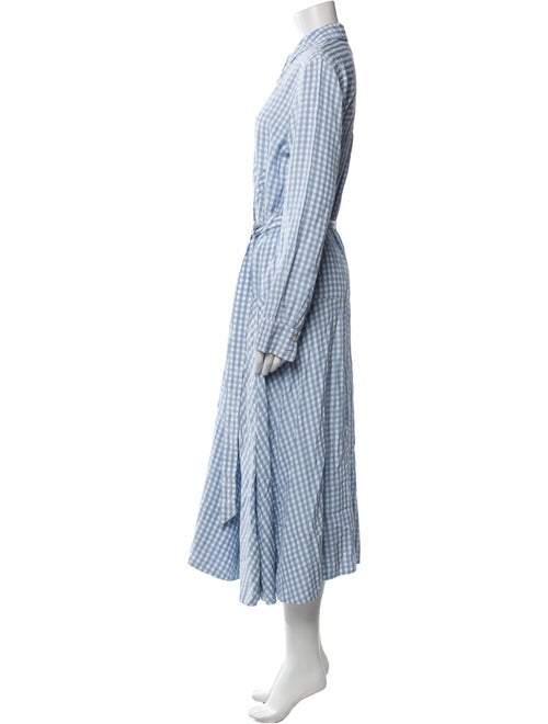 Tibi Plaid Print Long Dress