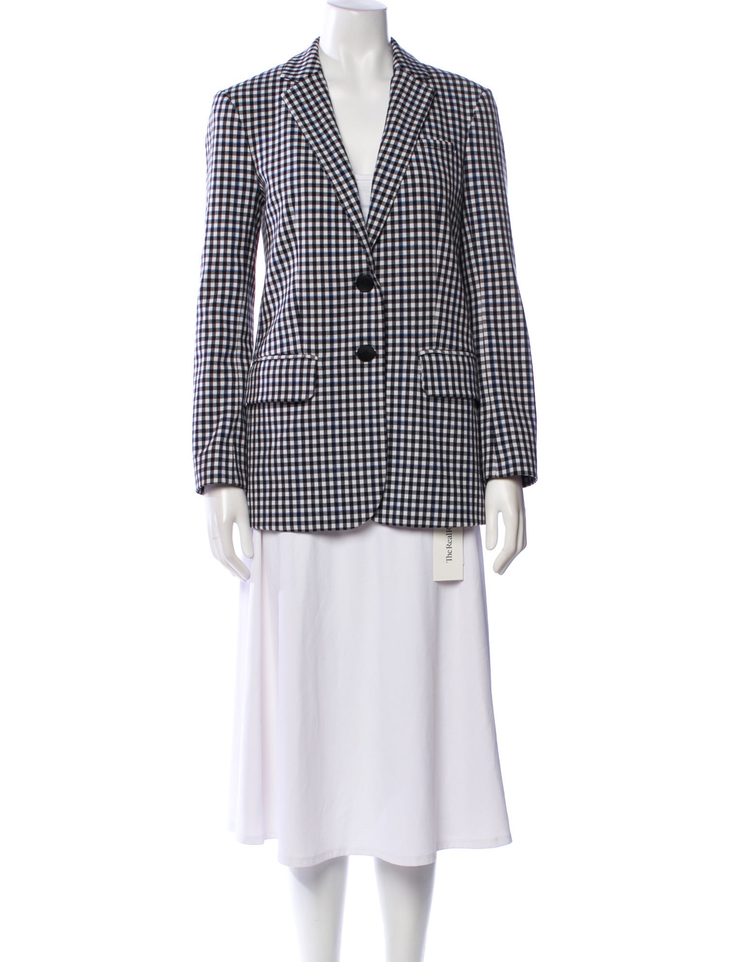 Tibi Plaid Print Blazer