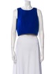 Tibi Scoop Neck Sleeveless Crop Top