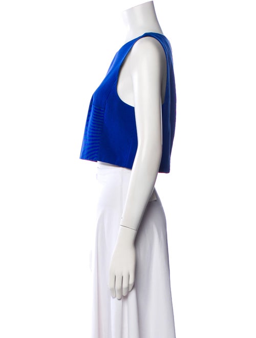 Tibi Scoop Neck Sleeveless Crop Top
