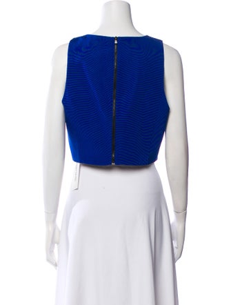 Tibi Scoop Neck Sleeveless Crop Top