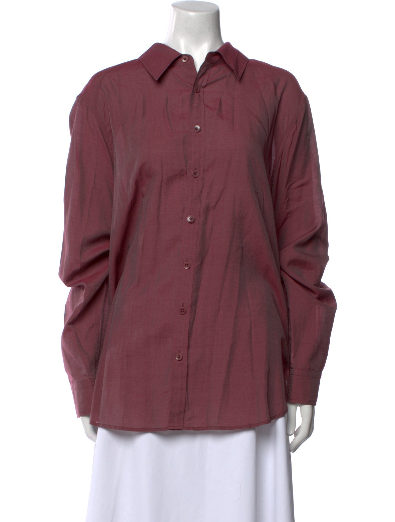 Tibi Long Sleeve Button-Up Top