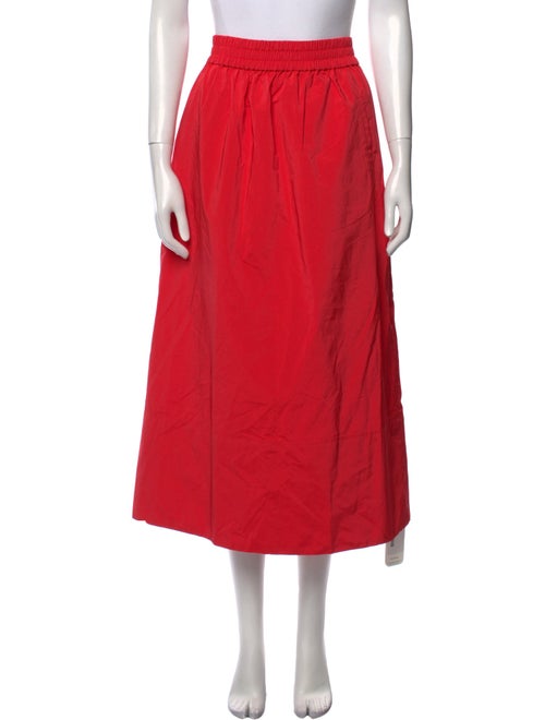 Tibi Pleated Accents Midi Length Skirt