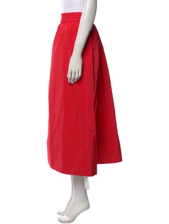 Tibi Pleated Accents Midi Length Skirt