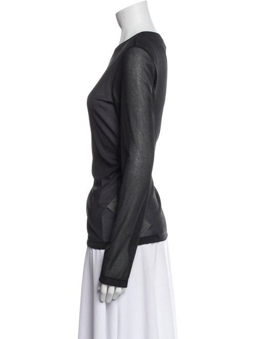 Tibi Crew Neck Long Sleeve Top