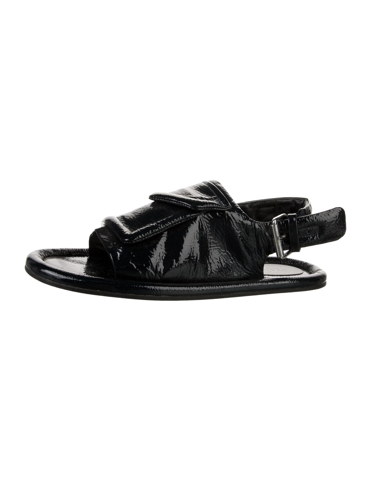Tibi Patent Leather Slides