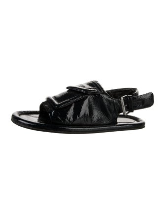 Tibi Patent Leather Slides