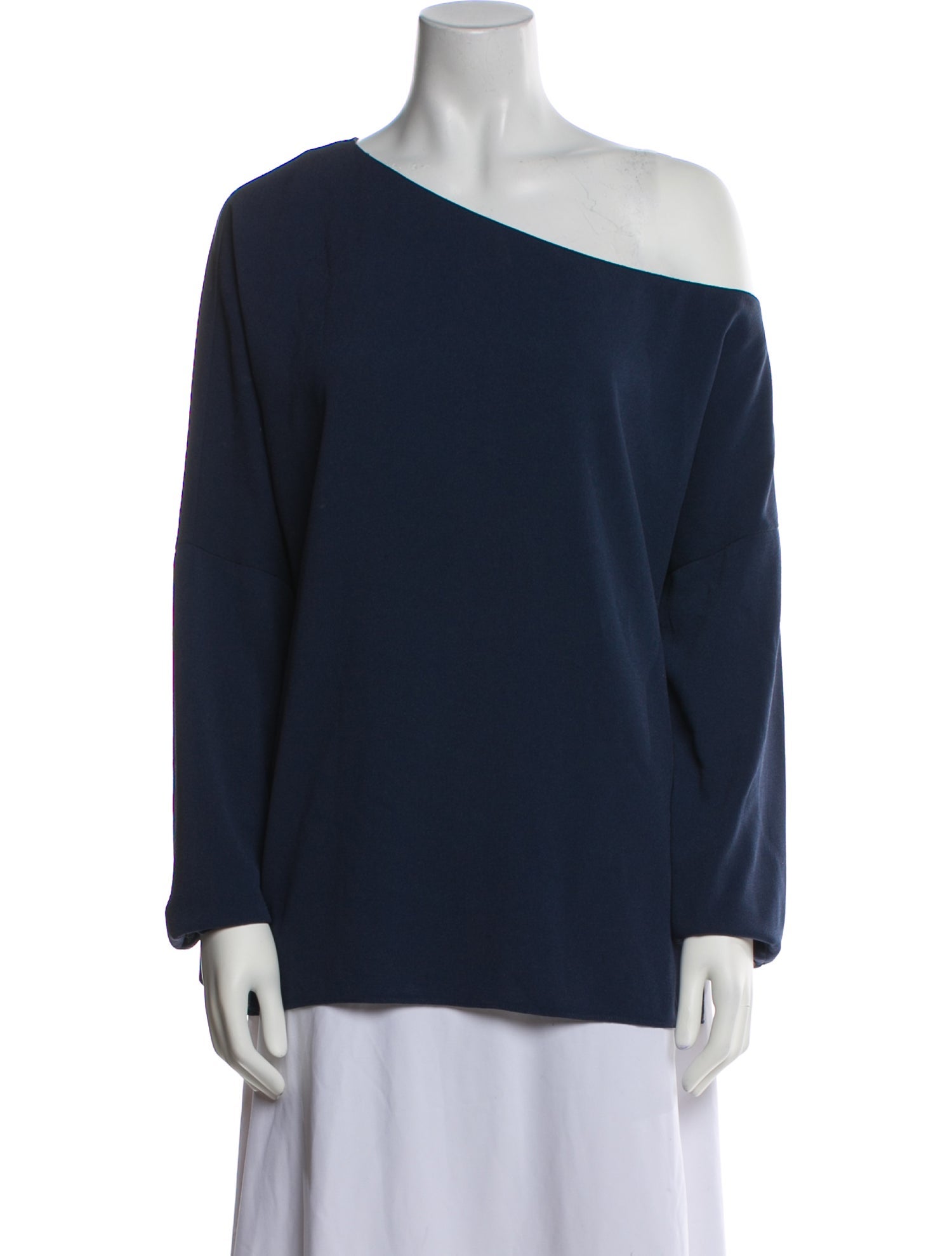 Tibi One-Shoulder Long Sleeve Sweatshirt