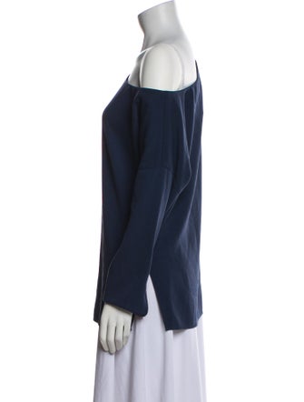 Tibi One-Shoulder Long Sleeve Sweatshirt