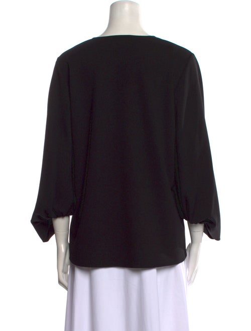Tibi V-Neck Three-Quarter Sleeve Blouse