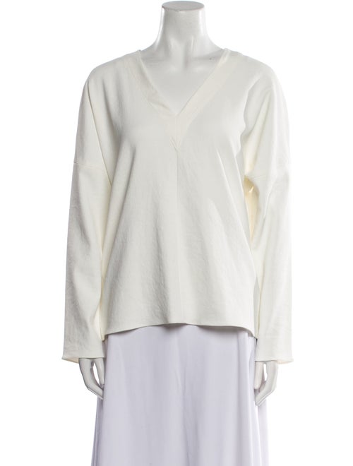 Tibi V-Neck Long Sleeve Blouse