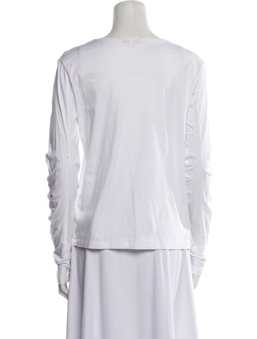 Tibi Crew Neck Long Sleeve T-Shirt