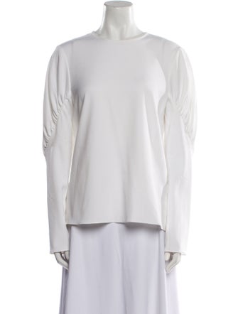 Tibi Crew Neck Long Sleeve Sweatshirt