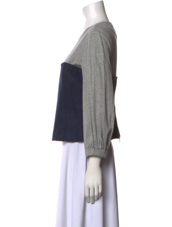 Tibi Linen Scoop Neck Top