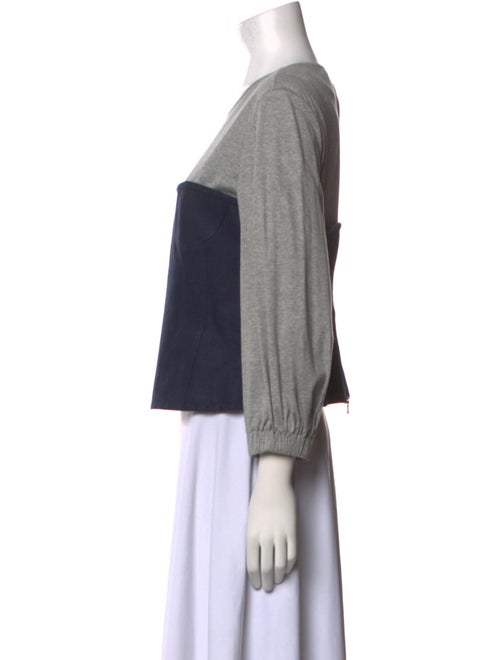 Tibi Linen Scoop Neck Top