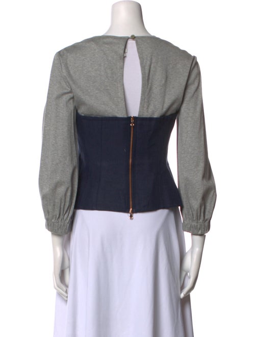 Tibi Linen Scoop Neck Top