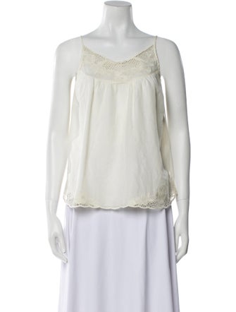 Tibi Silk Scoop Neck Blouse
