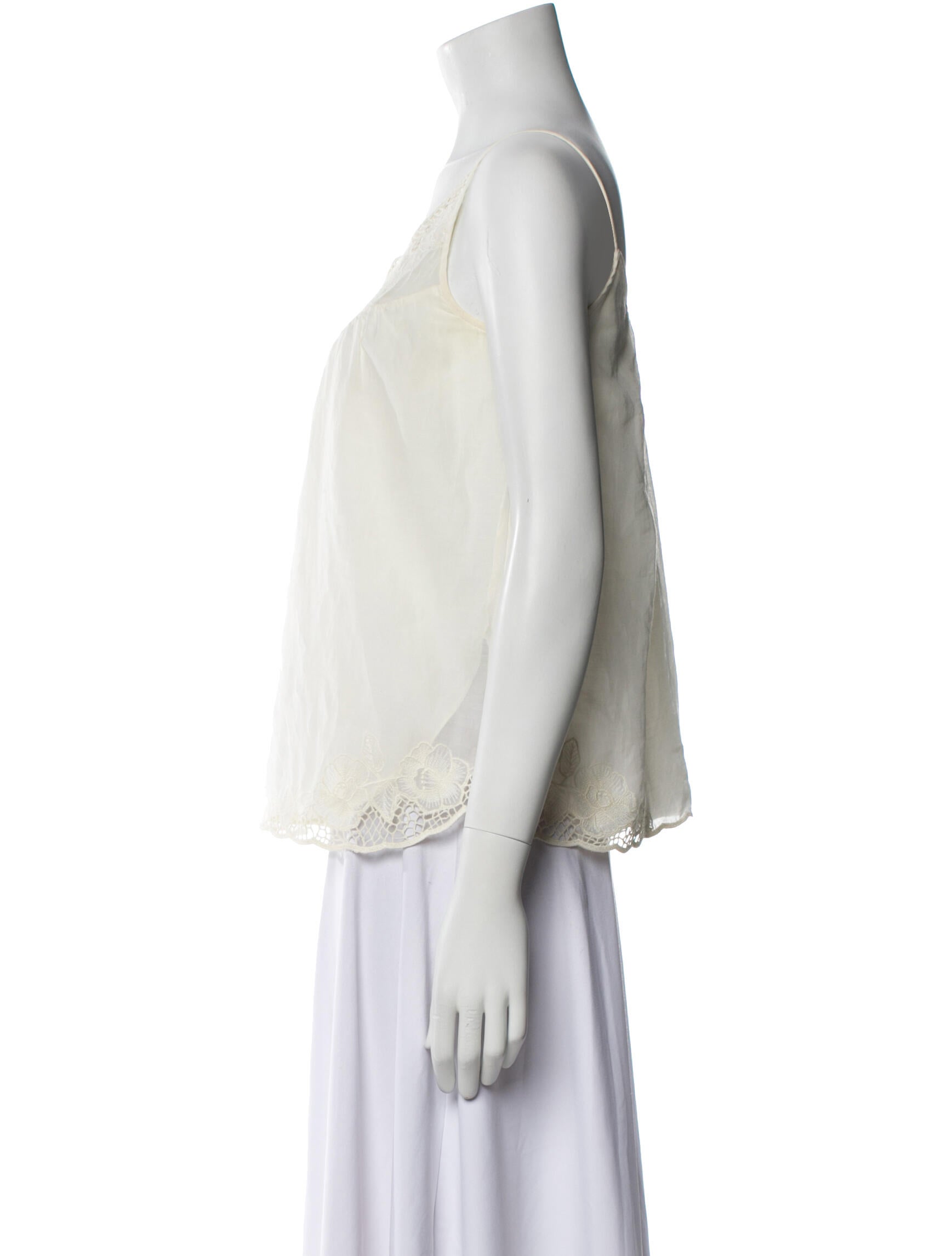 Tibi Silk Scoop Neck Blouse