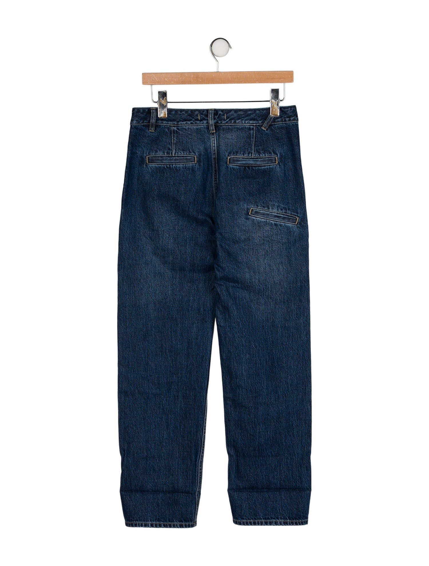 Tibi High-Rise Straight Leg Jeans