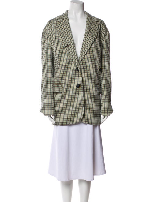 Tibi Plaid Print Blazer
