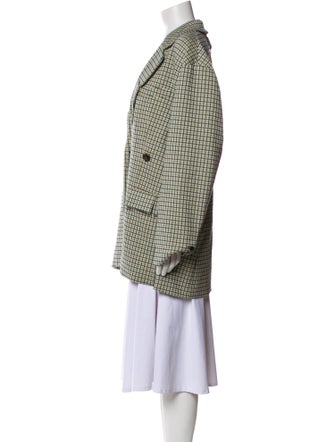 Tibi Plaid Print Blazer