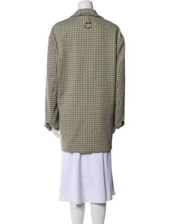 Tibi Plaid Print Blazer