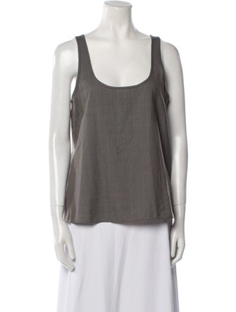 Tibi Virgin Wool Scoop Neck Top