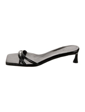 Tibi Patent Leather Slides