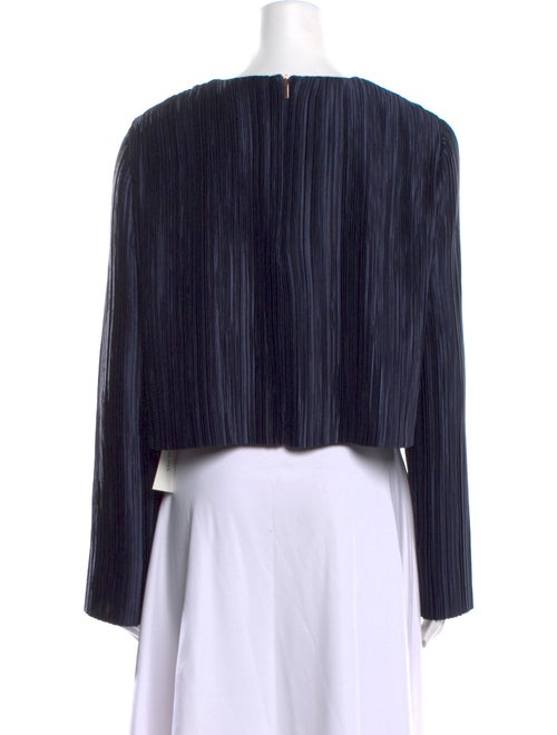 Tibi Bateau Neckline Long Sleeve Crop Top