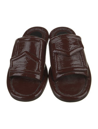 Tibi Patent Leather Slides