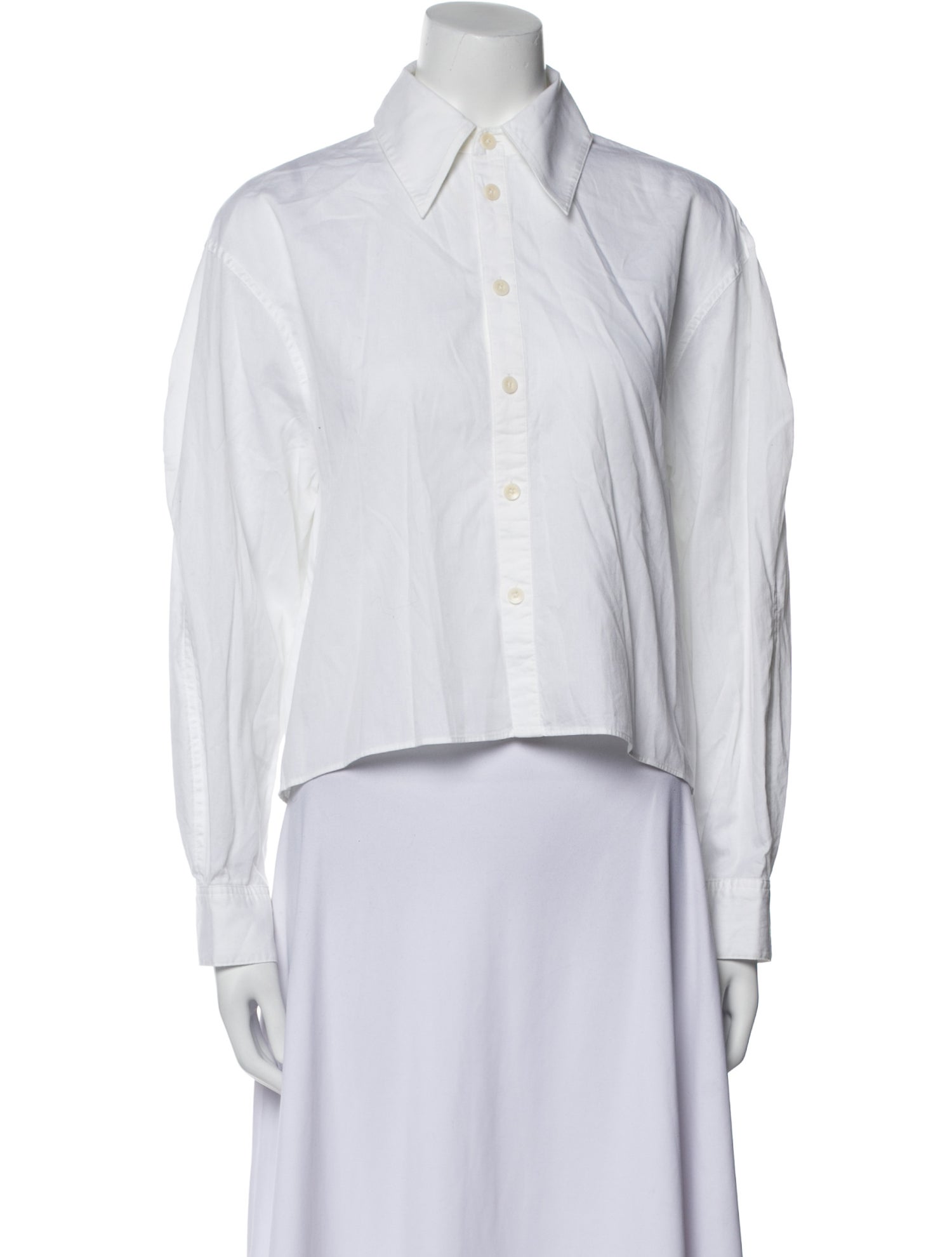 Tibi Long Sleeve Button-Up Top