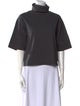 Tibi Turtleneck Short Sleeve Sweatshirt