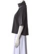 Tibi Turtleneck Short Sleeve Sweatshirt