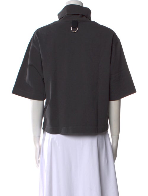 Tibi Turtleneck Short Sleeve Sweatshirt