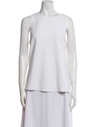 Tibi Crew Neck Sleeveless Top