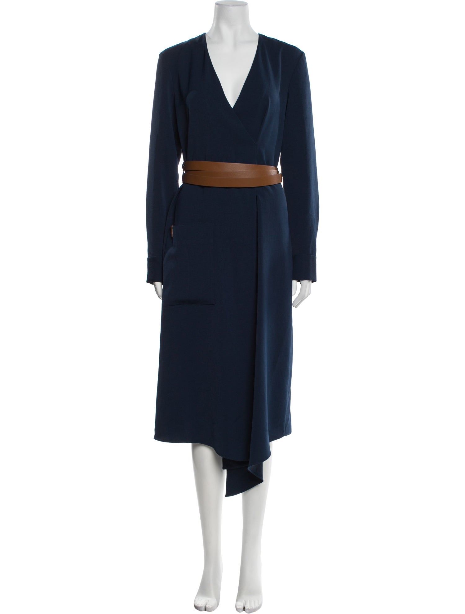 Tibi V-Neck Long Dress