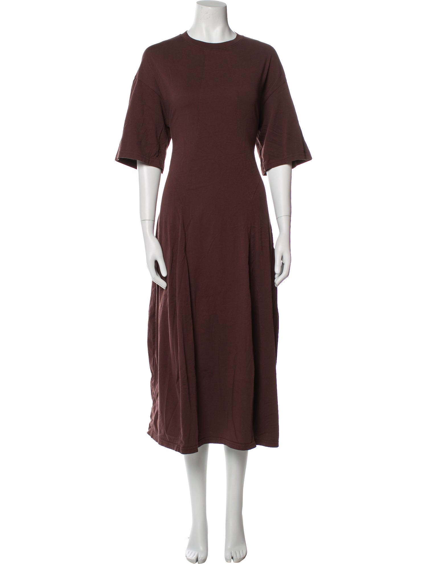 Tibi Crew Neck Midi Length Dress