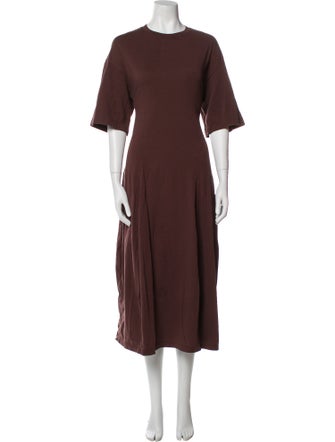 Tibi Crew Neck Midi Length Dress