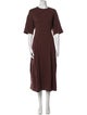 Tibi Crew Neck Midi Length Dress