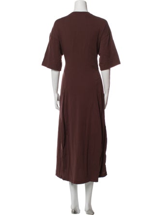 Tibi Crew Neck Midi Length Dress